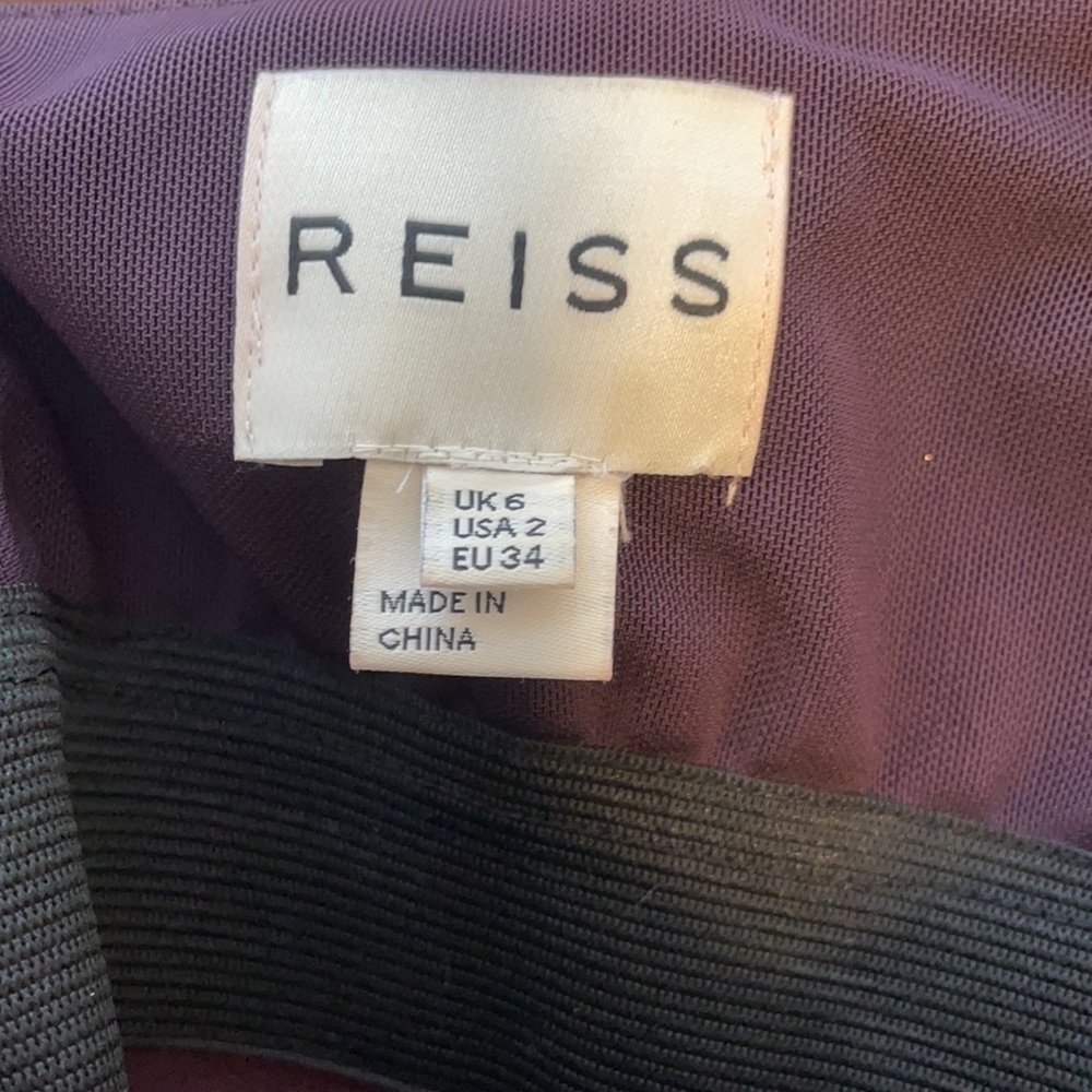 Reiss Sleeveless Jumpsuit, Dark Purple, Sz 2 - Picture 7 of 7